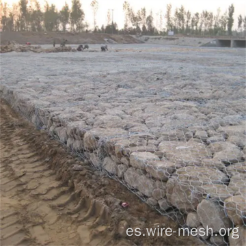 Fácil instalación Gabion de saco hexagonal doble giro